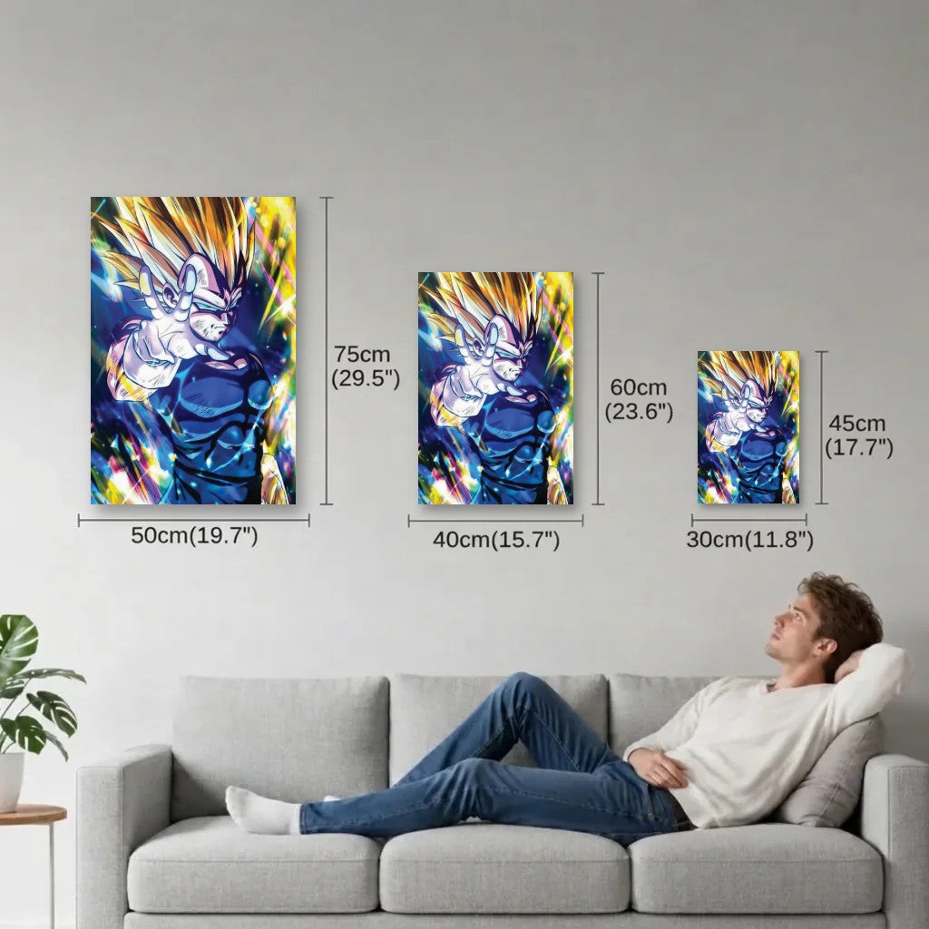 Anime Art size guide 30x45, 40x60, 50x75 cm