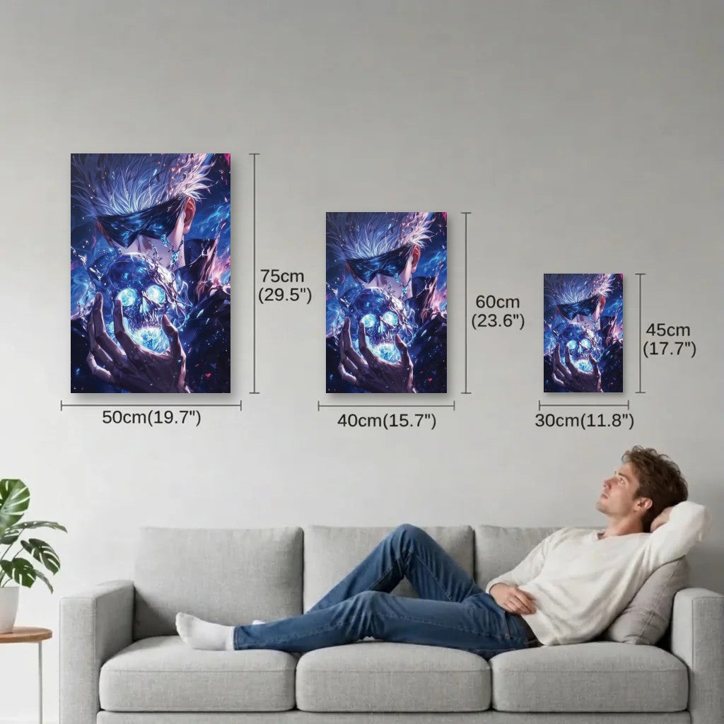 Anime Art size guide 30x45, 40x60, 50x75 cm
