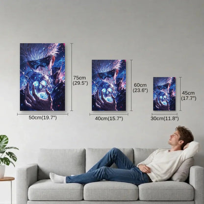 Anime Art size guide 30x45, 40x60, 50x75 cm