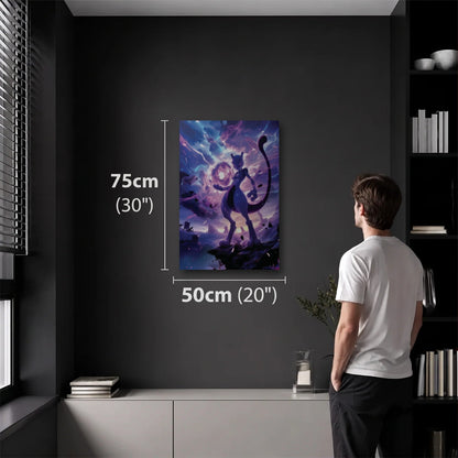 Anime Art 50x75 cm acrylic wall art in a dark modern room
