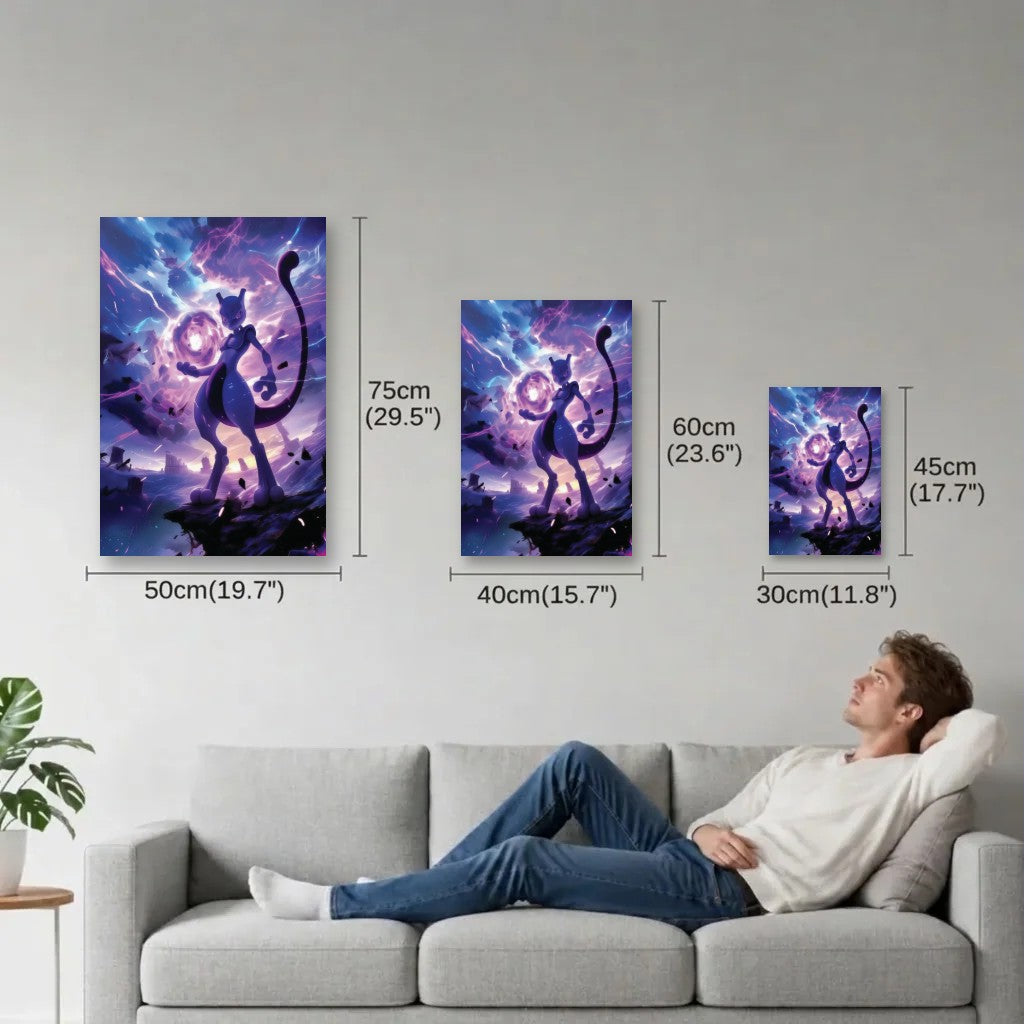 Anime Art size guide 30x45, 40x60, 50x75 cm