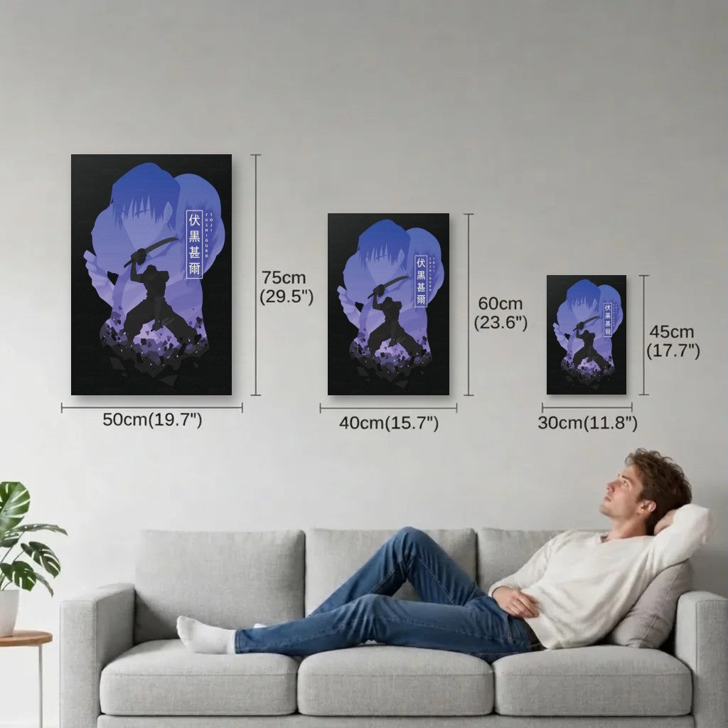 Anime Art size guide 30x45, 40x60, 50x75 cm
