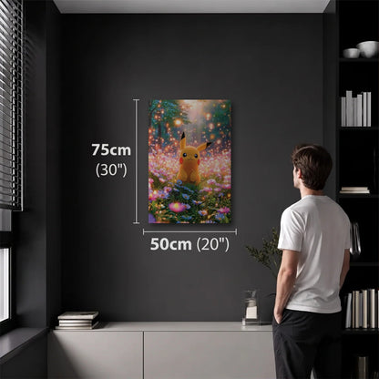 Anime Art 50x75 cm acrylic wall art in a dark modern room