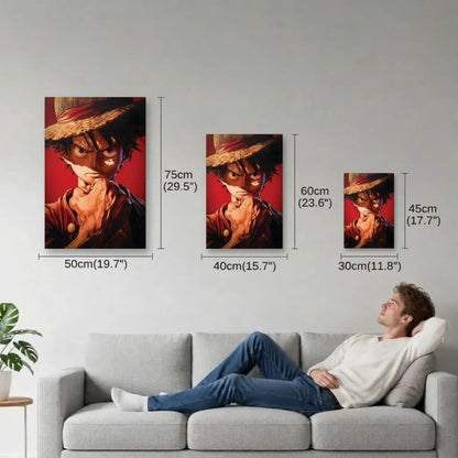 Anime Art size guide 30x45, 40x60, 50x75 cm