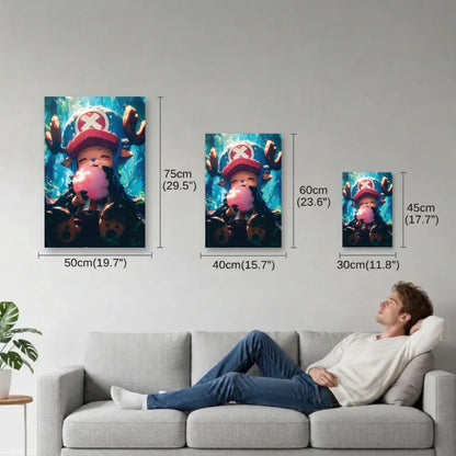 Anime Art size guide 30x45, 40x60, 50x75 cm