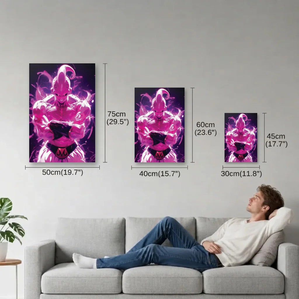 Anime Art size guide 30x45, 40x60, 50x75 cm