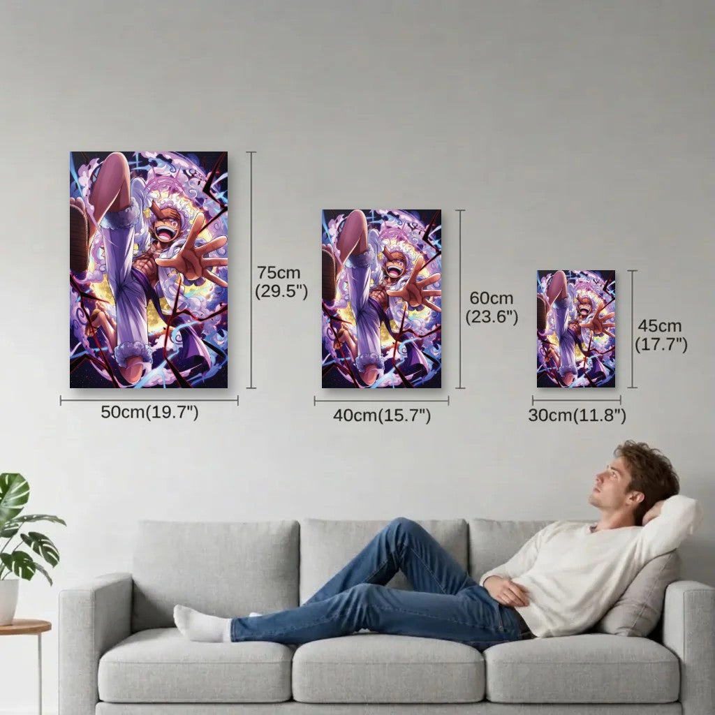 Anime Art size guide 30x45, 40x60, 50x75 cm
