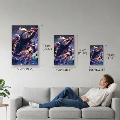 Anime Art size guide 30x45, 40x60, 50x75 cm