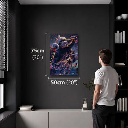 Anime Art 50x75 cm acrylic wall art in a dark modern room