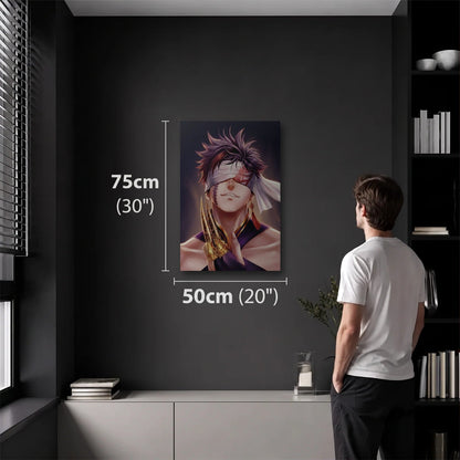 Anime Art 50x75 cm acrylic wall art in a dark modern room