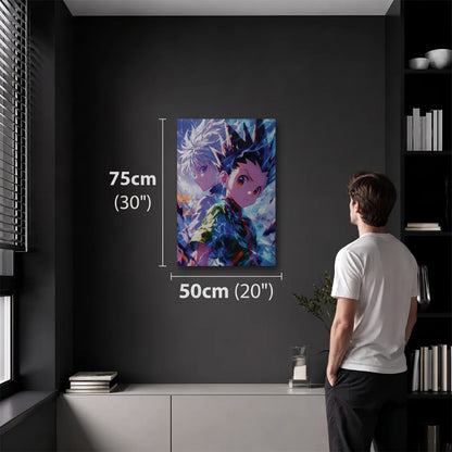 Anime Art 50x75 cm acrylic wall art in a dark modern room