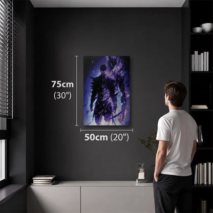 Anime Art 50x75 cm acrylic wall art in a dark modern room