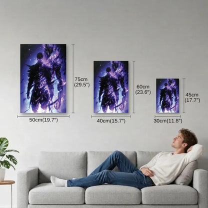 Anime Art size guide 30x45, 40x60, 50x75 cm