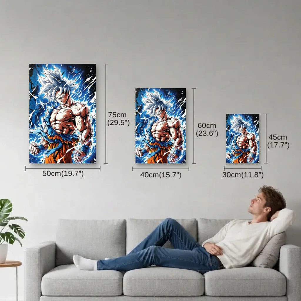 Anime Art size guide 30x45, 40x60, 50x75 cm