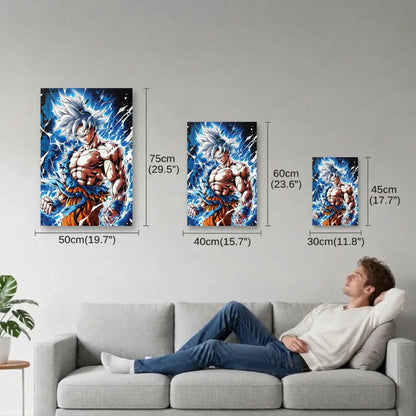 Anime Art size guide 30x45, 40x60, 50x75 cm