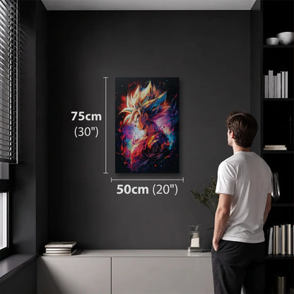 Anime Art 50x75 cm acrylic wall art in a dark modern room