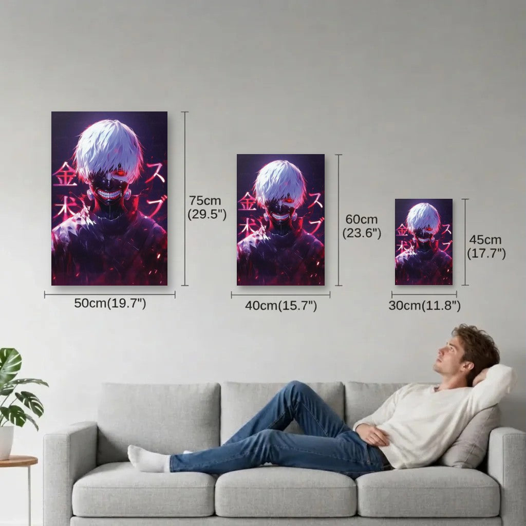 Anime Art size guide 30x45, 40x60, 50x75 cm