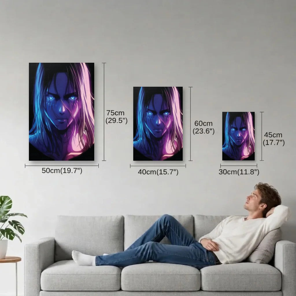 Anime Art size guide 30x45, 40x60, 50x75 cm
