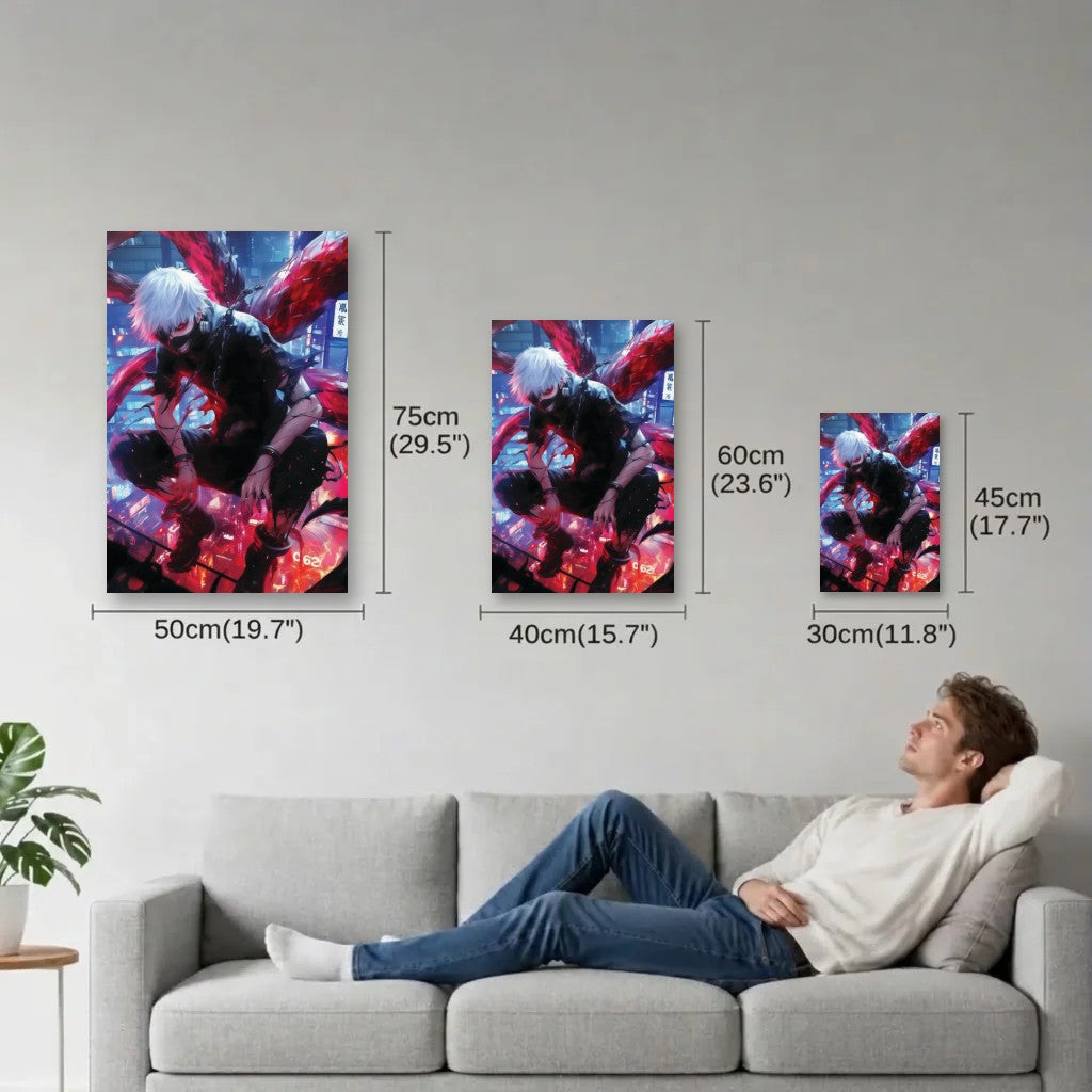 Anime Art size guide 30x45, 40x60, 50x75 cm