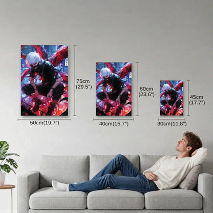 Anime Art size guide 30x45, 40x60, 50x75 cm