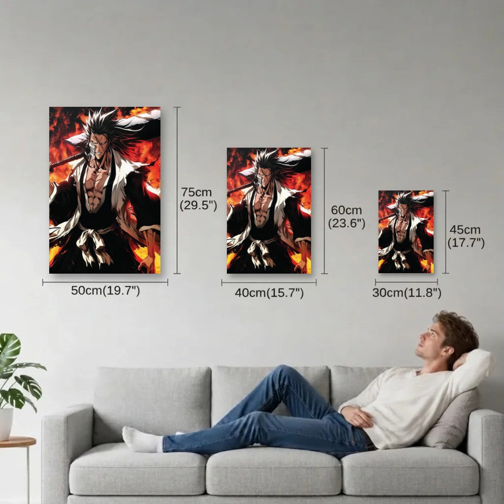 Anime Art size guide 30x45, 40x60, 50x75 cm
