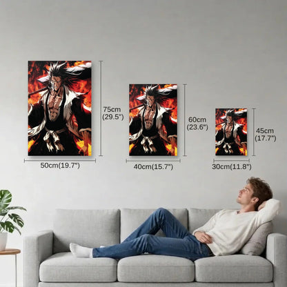 Anime Art size guide 30x45, 40x60, 50x75 cm