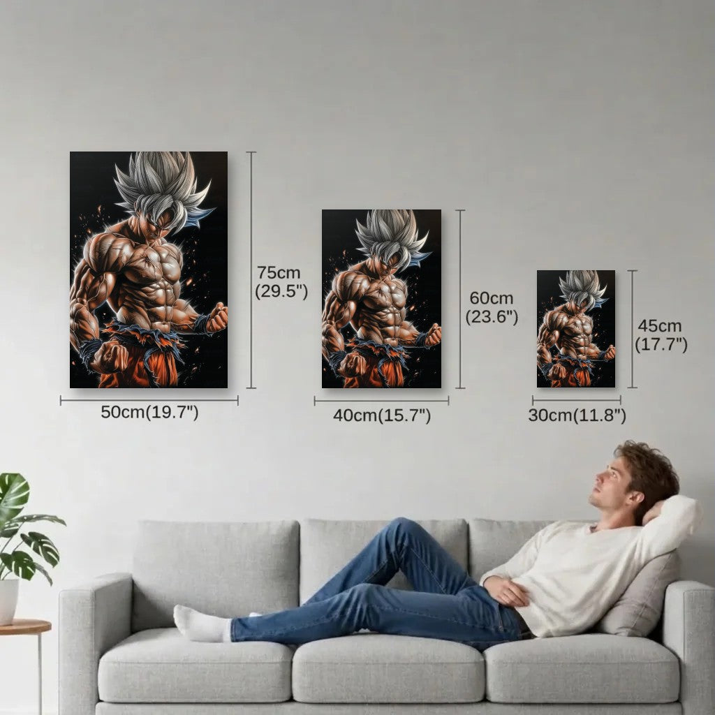 Anime Art size guide 30x45, 40x60, 50x75 cm