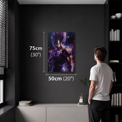 Anime Art 50x75 cm acrylic wall art in a dark modern room