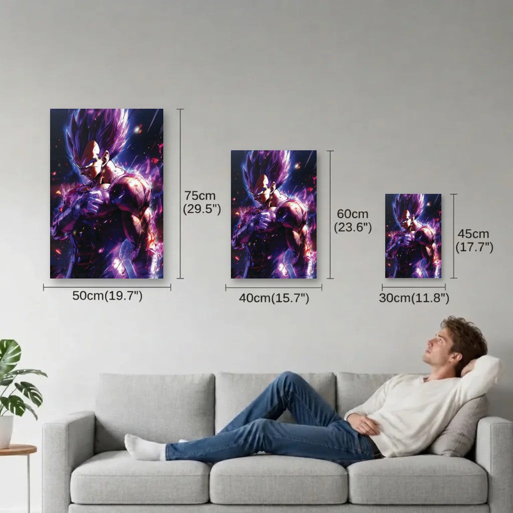 Anime Art size guide 30x45, 40x60, 50x75 cm