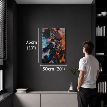 Anime Art 50x75 cm acrylic wall art in a dark modern room