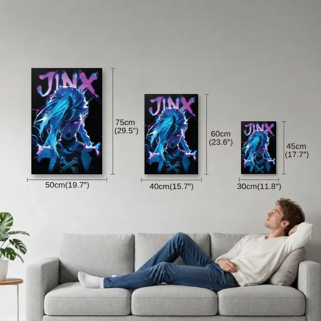 Anime Art size guide 30x45, 40x60, 50x75 cm