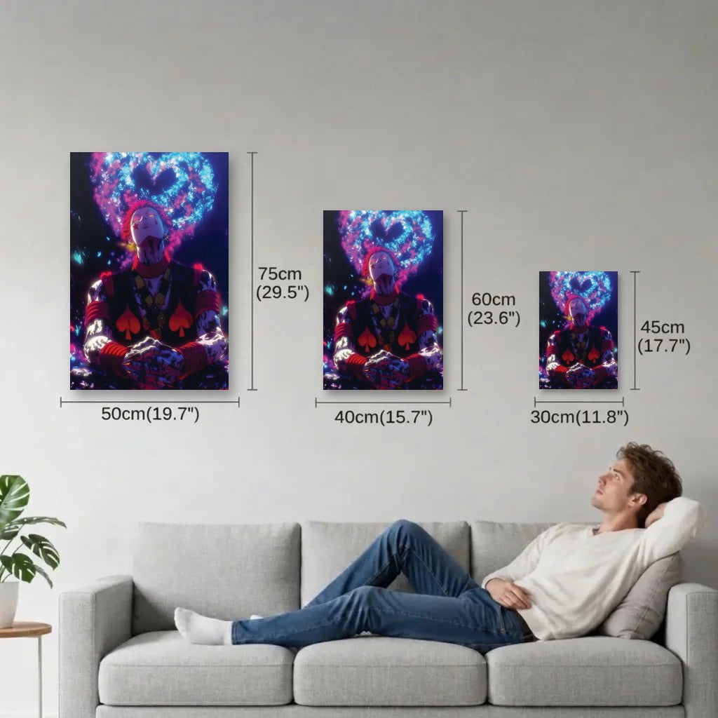 Anime Art size guide 30x45, 40x60, 50x75 cm