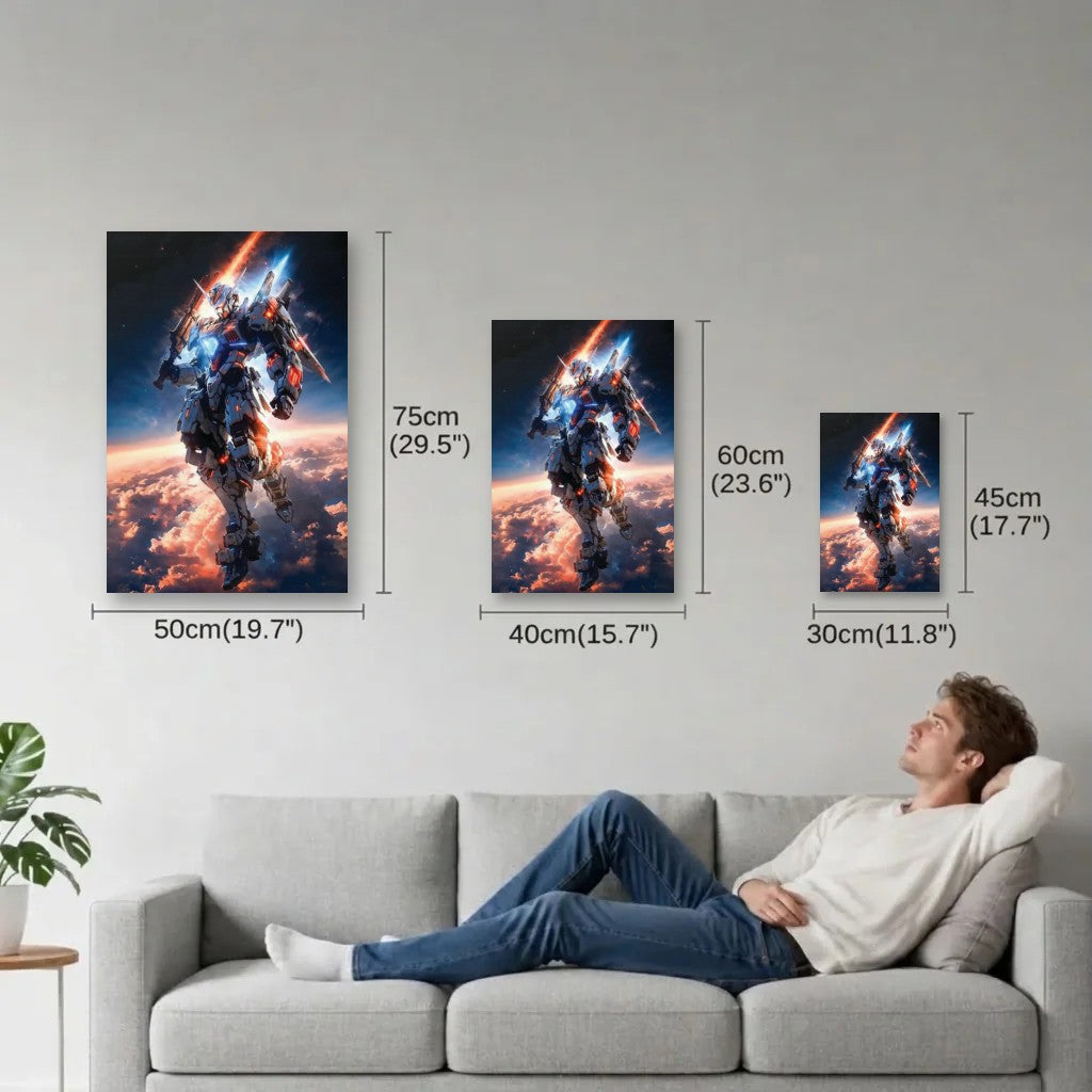 Anime Art size guide 30x45, 40x60, 50x75 cm