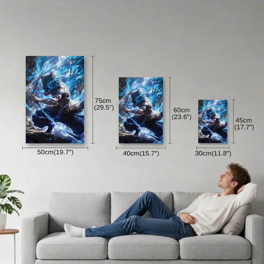 Anime Art size guide 30x45, 40x60, 50x75 cm