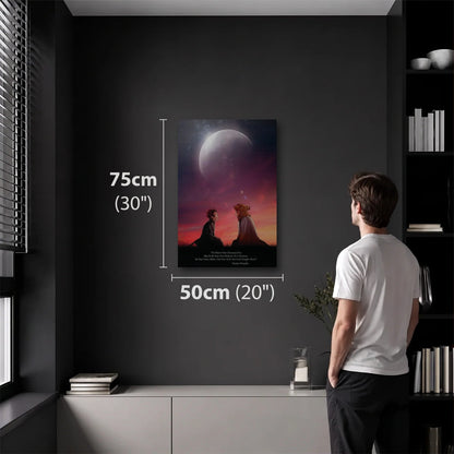 Anime Art 50x75 cm acrylic wall art in a dark modern room