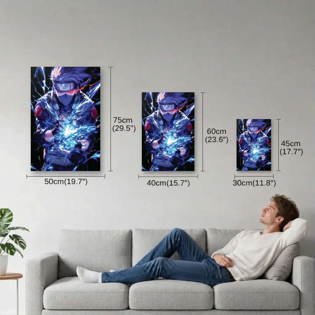 Anime Art size guide 30x45, 40x60, 50x75 cm