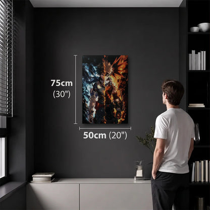 Anime Art 50x75 cm acrylic wall art in a dark modern room