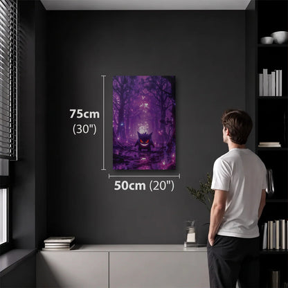 Anime Art 50x75 cm acrylic wall art in a dark modern room