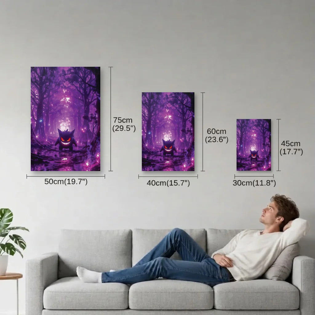 Anime Art size guide 30x45, 40x60, 50x75 cm