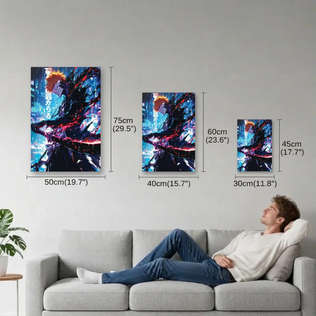 Anime Art size guide 30x45, 40x60, 50x75 cm