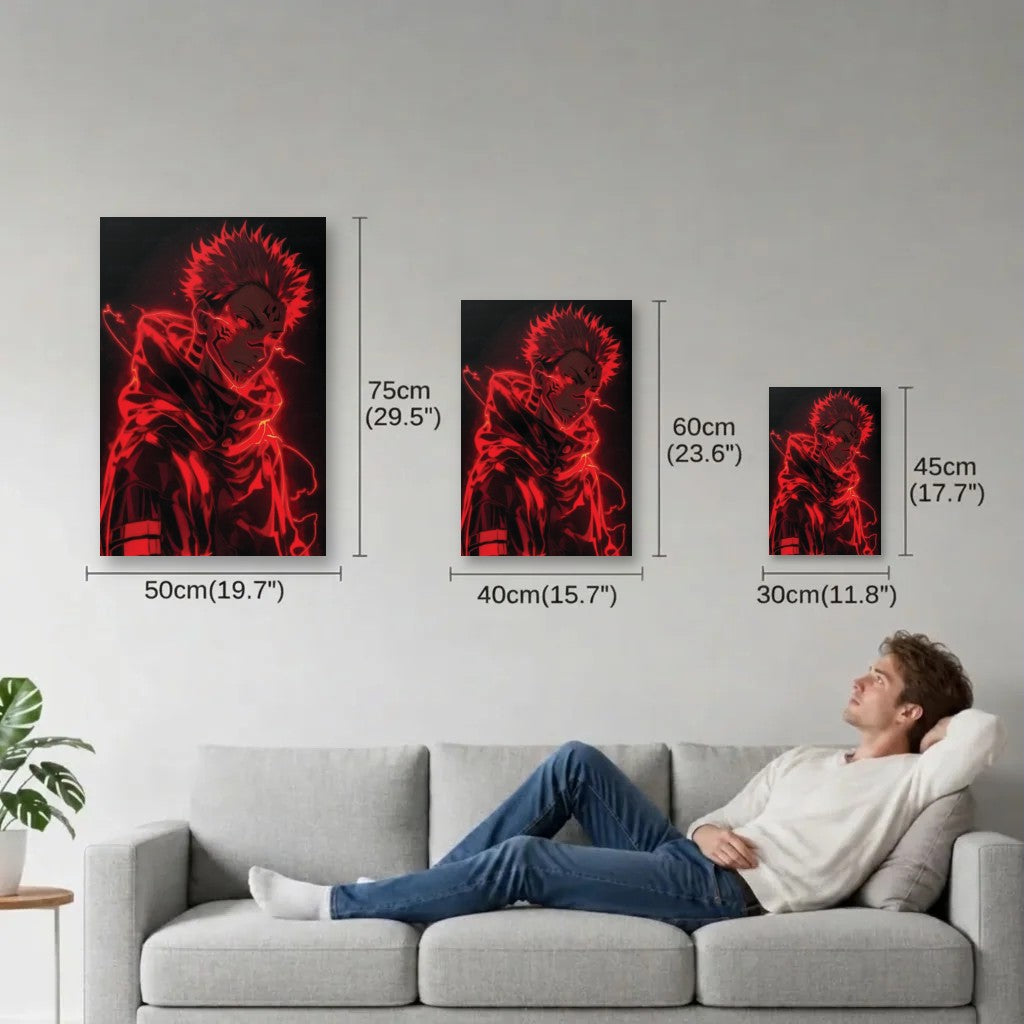 Anime Art size guide 30x45, 40x60, 50x75 cm