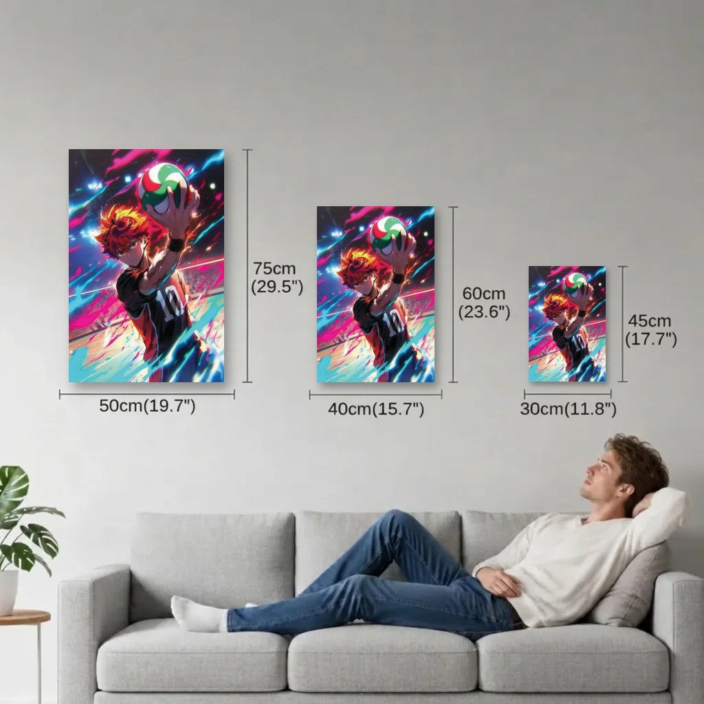 Anime Art size guide 30x45, 40x60, 50x75 cm