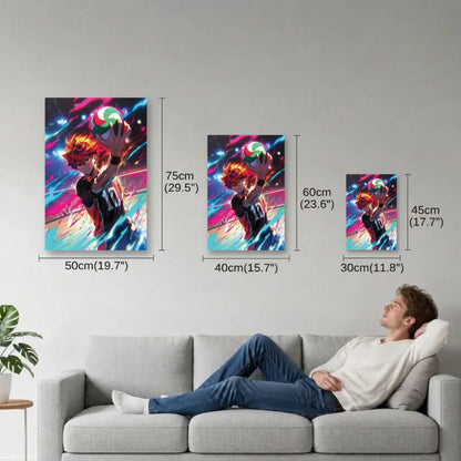 Anime Art size guide 30x45, 40x60, 50x75 cm