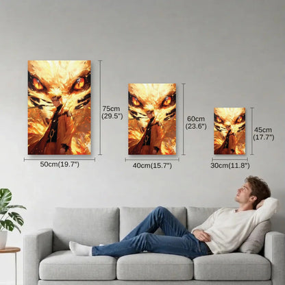 Anime Art size guide 30x45, 40x60, 50x75 cm