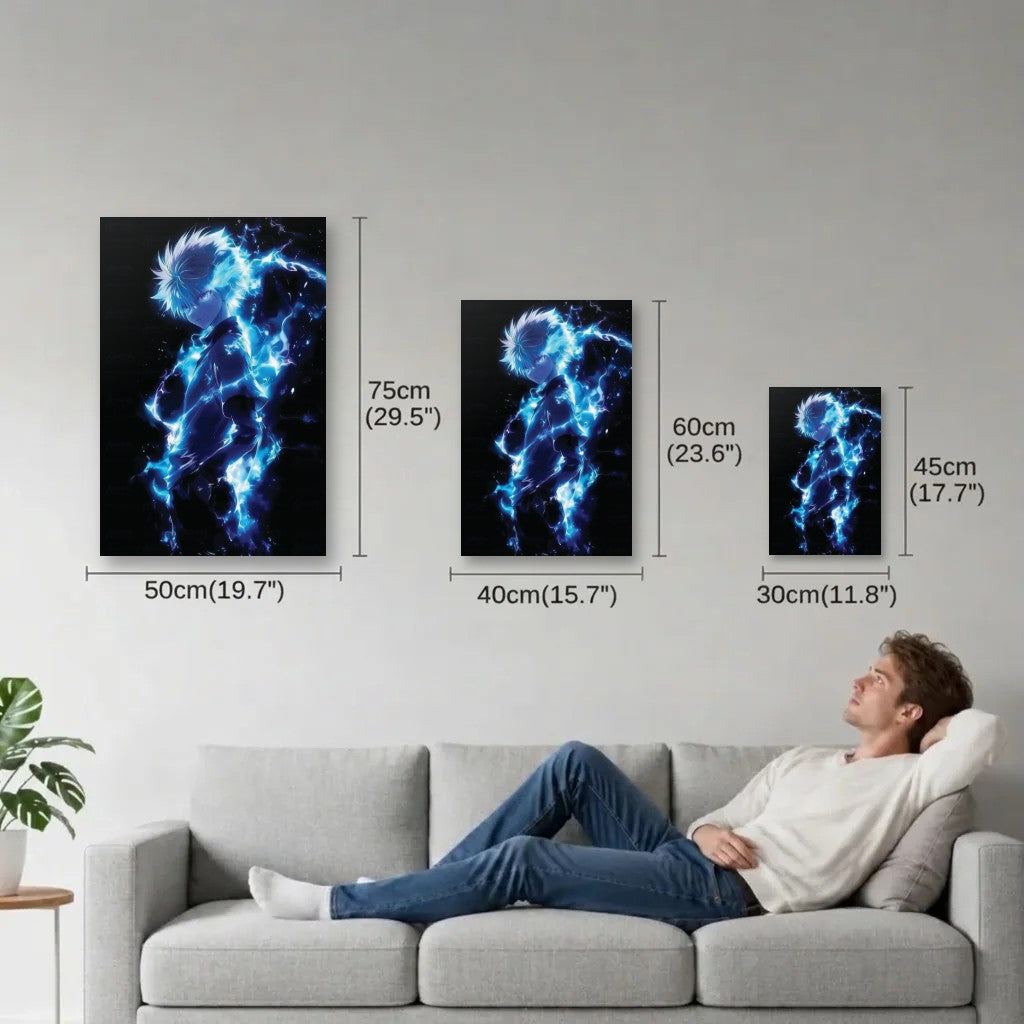 Anime Art size guide 30x45, 40x60, 50x75 cm