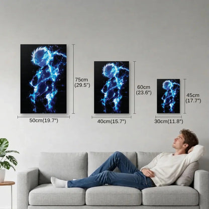 Anime Art size guide 30x45, 40x60, 50x75 cm