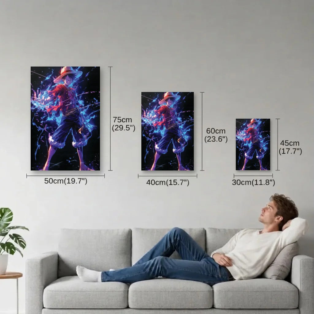 Anime Art size guide 30x45, 40x60, 50x75 cm