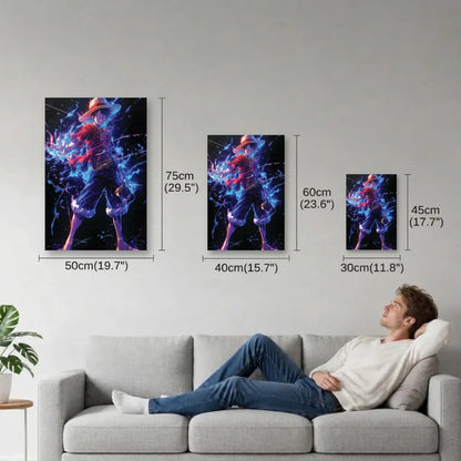 Anime Art size guide 30x45, 40x60, 50x75 cm