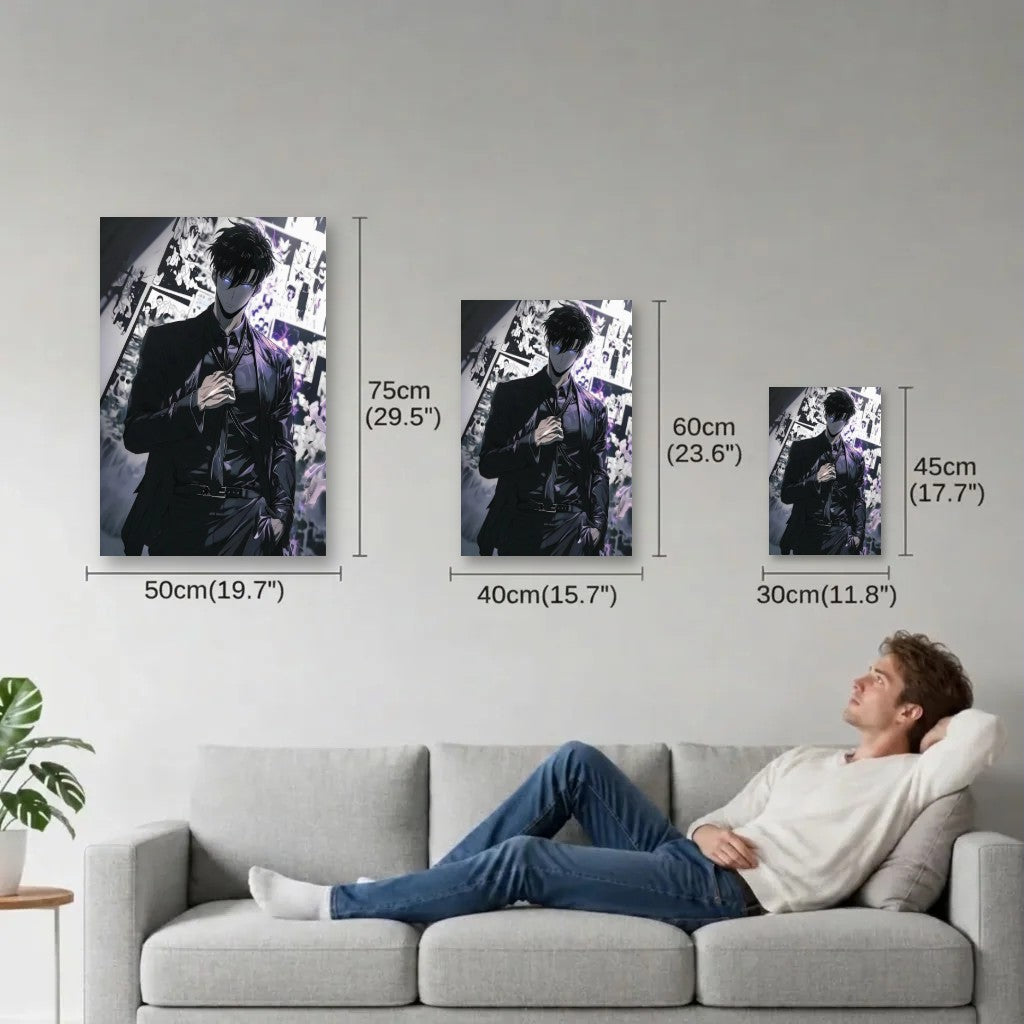 Anime Art size guide 30x45, 40x60, 50x75 cm