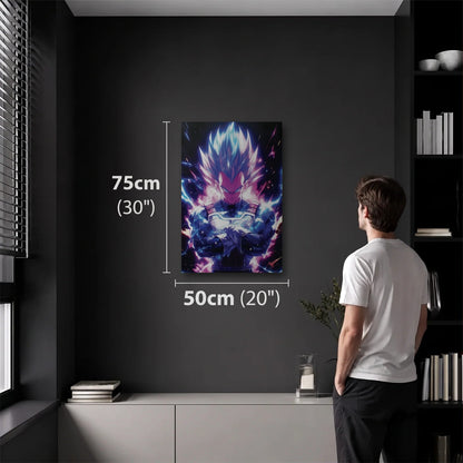 Anime Art 50x75 cm acrylic wall art in a dark modern room